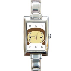 Three Wise Monkeys Rectangle Italian Charm Watch by Shopimaginarystory