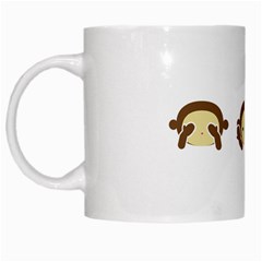 Three Wise Monkeys White Mugs by Shopimaginarystory