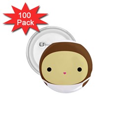 Three Wise Monkeys 1 75  Buttons (100 Pack) 