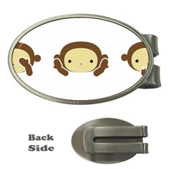 Three Wise Monkeys Money Clips (oval)  by Shopimaginarystory