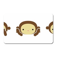 Three Wise Monkeys Magnet (rectangular) by Shopimaginarystory