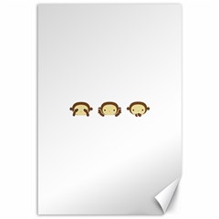 Three Wise Monkeys Canvas 12  X 18   by Shopimaginarystory