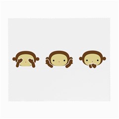 Three Wise Monkeys Small Glasses Cloth (2-side) by Shopimaginarystory