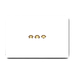 Three Wise Monkeys Small Doormat  by Shopimaginarystory