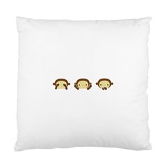 Three Wise Monkeys Standard Cushion Case (one Side) by Shopimaginarystory