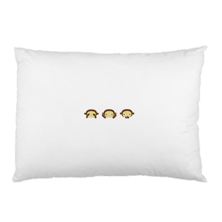 Three Wise Monkeys Pillow Case