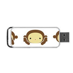 Three Wise Monkeys Portable Usb Flash (one Side) by Shopimaginarystory