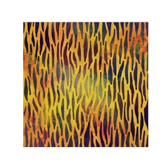 Colored Tiger Texture Background Small Satin Scarf (square)