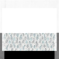 Whimsical Feather Pattern Dusk Blue Jigsaw Puzzle (rectangular) by Zandiepants