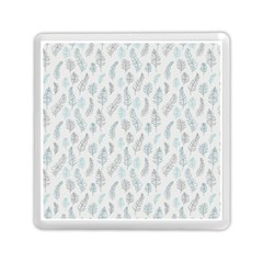 Whimsical Feather Pattern Dusk Blue Memory Card Reader (square) by Zandiepants