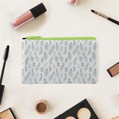 Turquoise Damask Pattern Cosmetic Bag (xs)