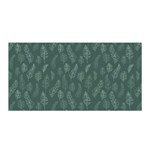 Whimsical Feather Pattern, Forest Green Satin Wrap Front