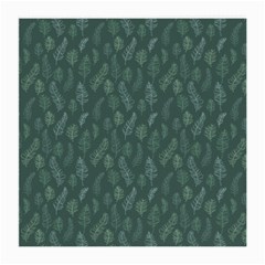 Whimsical Feather Pattern, Forest Green Medium Glasses Cloth by Zandiepants