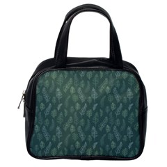 Whimsical Feather Pattern, Forest Green Classic Handbag (one Side) by Zandiepants