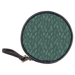 Whimsical Feather Pattern, Forest Green Classic 20-cd Wallet by Zandiepants