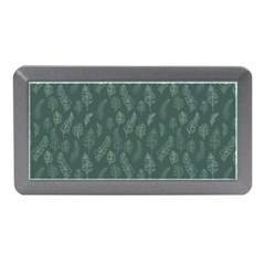 Whimsical Feather Pattern, Forest Green Memory Card Reader (mini) by Zandiepants