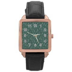 Solid Black Rose Gold Leather Watch  by Zandiepants