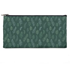 Whimsical Feather Pattern, Forest Green Pencil Case by Zandiepants