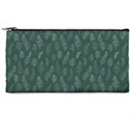 Whimsical Feather Pattern, Forest Green Pencil Case Front