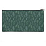 Whimsical Feather Pattern, Forest Green Pencil Case Back