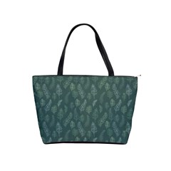 Whimsical Feather Pattern, Forest Green Classic Shoulder Handbag by Zandiepants