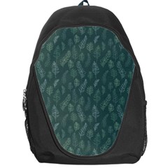 Whimsical Feather Pattern, Forest Green Backpack Bag by Zandiepants