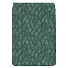 Whimsical Feather Pattern, Forest Green Removable Flap Cover (l) by Zandiepants