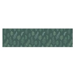 Whimsical Feather Pattern, Forest Green Satin Scarf (oblong)