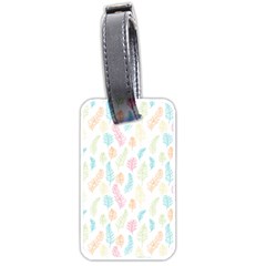 Whimsical Feather Pattern,Fresh Colors, Luggage Tag (two sides)