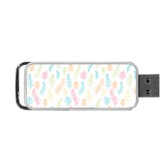 Whimsical Feather Pattern,Fresh Colors, Portable USB Flash (One Side)