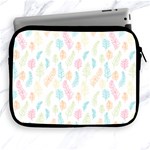 Whimsical Feather Pattern,Fresh Colors, Apple iPad 2/3/4 Zipper Case Front