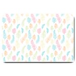 Whimsical Feather Pattern,Fresh Colors, Large Doormat 30 x20  Door Mat