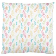 Whimsical Feather Pattern,Fresh Colors, Large Flano Cushion Case (One Side)