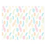 Whimsical Feather Pattern,Fresh Colors, Double Sided Flano Blanket (Large) 80 x60  Blanket Front