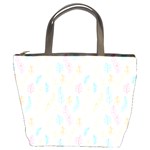 Whimsical Feather Pattern,Fresh Colors, Bucket Bag Front