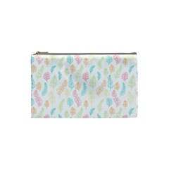 Whimsical Feather Pattern,Fresh Colors, Cosmetic Bag (Small)