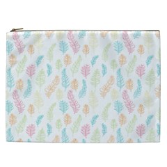 Whimsical Feather Pattern,Fresh Colors, Cosmetic Bag (XXL)