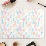 Whimsical Feather Pattern,Fresh Colors, Cosmetic Bag (XXL) Front