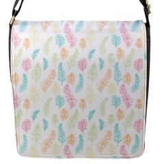 Whimsical Feather Pattern,fresh Colors, Flap Closure Messenger Bag (s) by Zandiepants