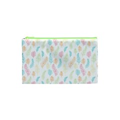 Whimsical Feather Pattern,fresh Colors, Cosmetic Bag (xs) by Zandiepants