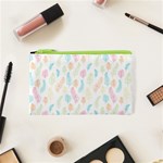 Whimsical Feather Pattern,Fresh Colors, Cosmetic Bag (XS) Front