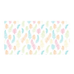 Whimsical Feather Pattern,Fresh Colors, Satin Wrap