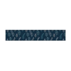 Whimsical Feather Pattern, Midnight Blue, Flano Scarf (mini)