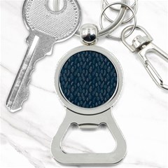 Whimsical Feather Pattern, Midnight Blue, Bottle Opener Key Chain by Zandiepants