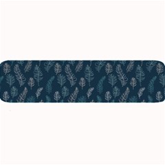 Whimsical Feather Pattern, Midnight Blue, Large Bar Mat by Zandiepants