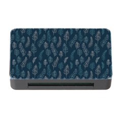 Whimsical Feather Pattern, Midnight Blue, Memory Card Reader With Cf