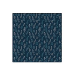 Whimsical Feather Pattern, Midnight Blue, Satin Bandana Scarf