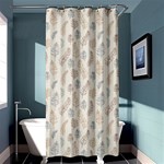 Whimsical Feather Pattern, Nature brown, Shower Curtain 36  x 72  (Stall) Curtain(36 X72 ) - 33.26 x66.24  Curtain(36 X72 )