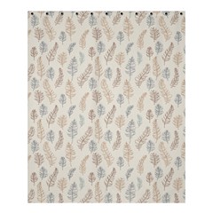 Whimsical Feather Pattern, Nature Brown, Shower Curtain 60  X 72  (medium)