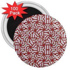 Interlace Tribal Print 3  Magnets (100 Pack) by dflcprints